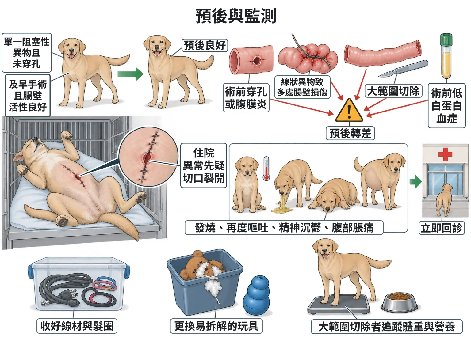 預後與監測教學插圖