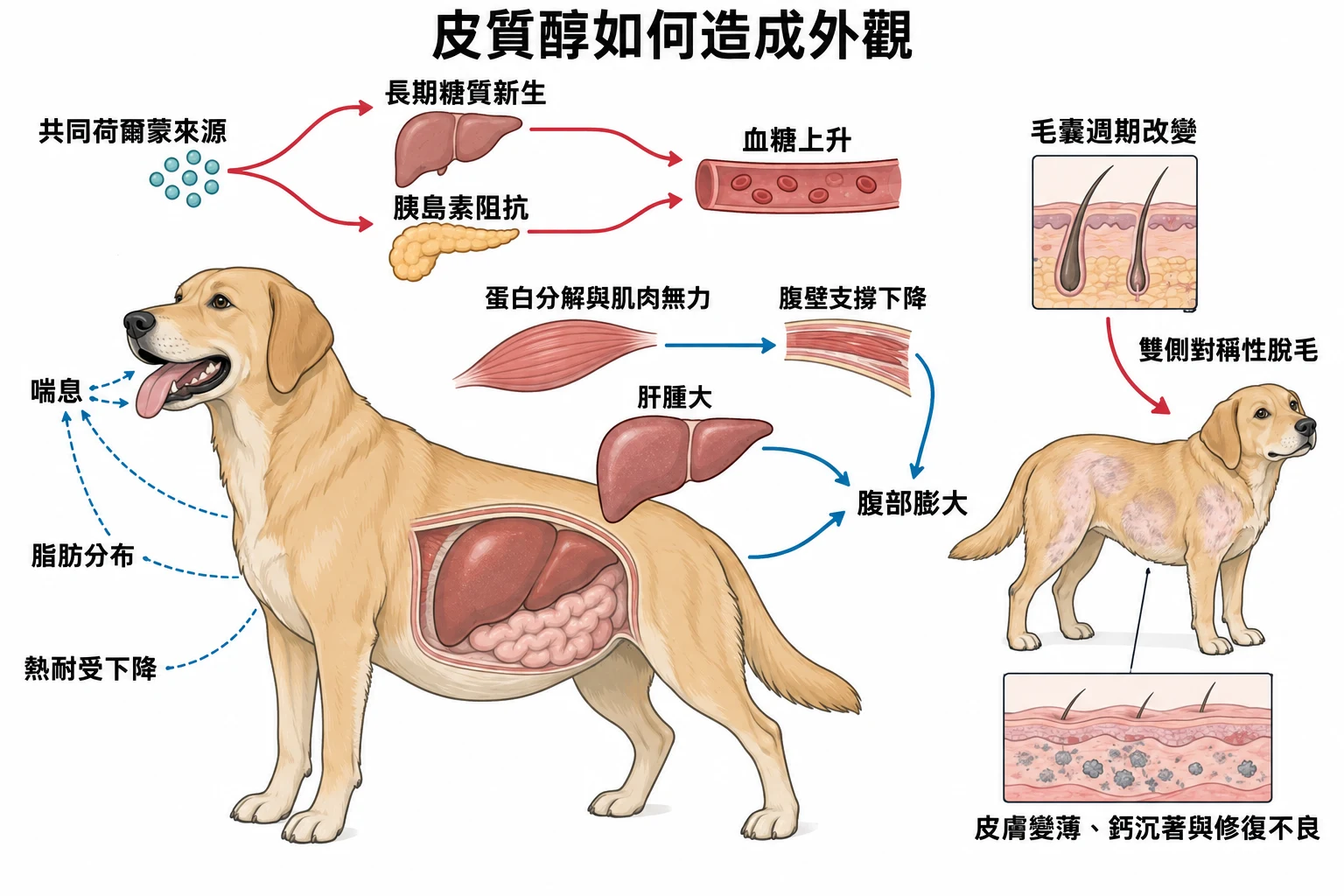 皮質醇如何造成外觀教學插圖