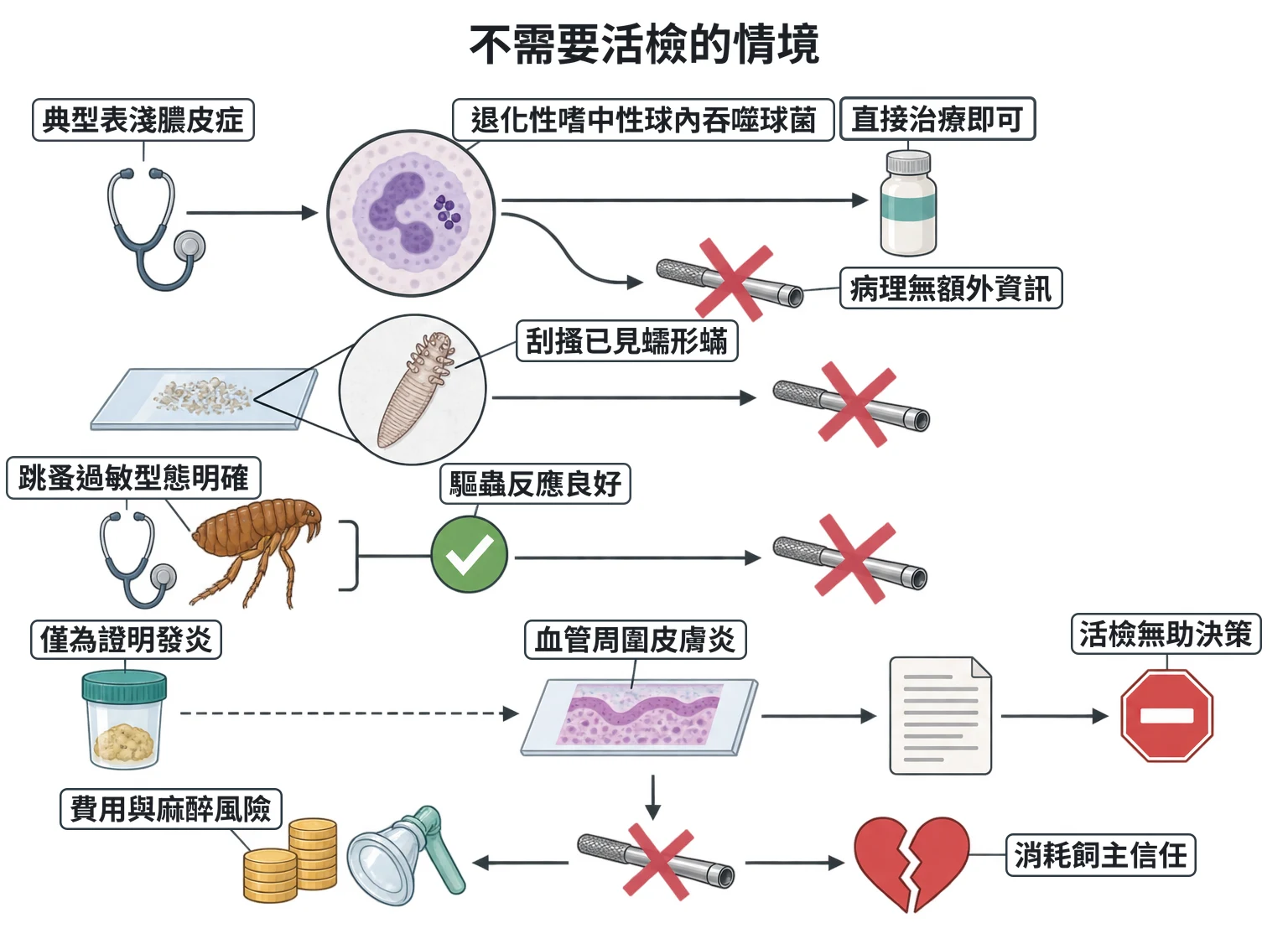 不需要活檢的情境教學插圖