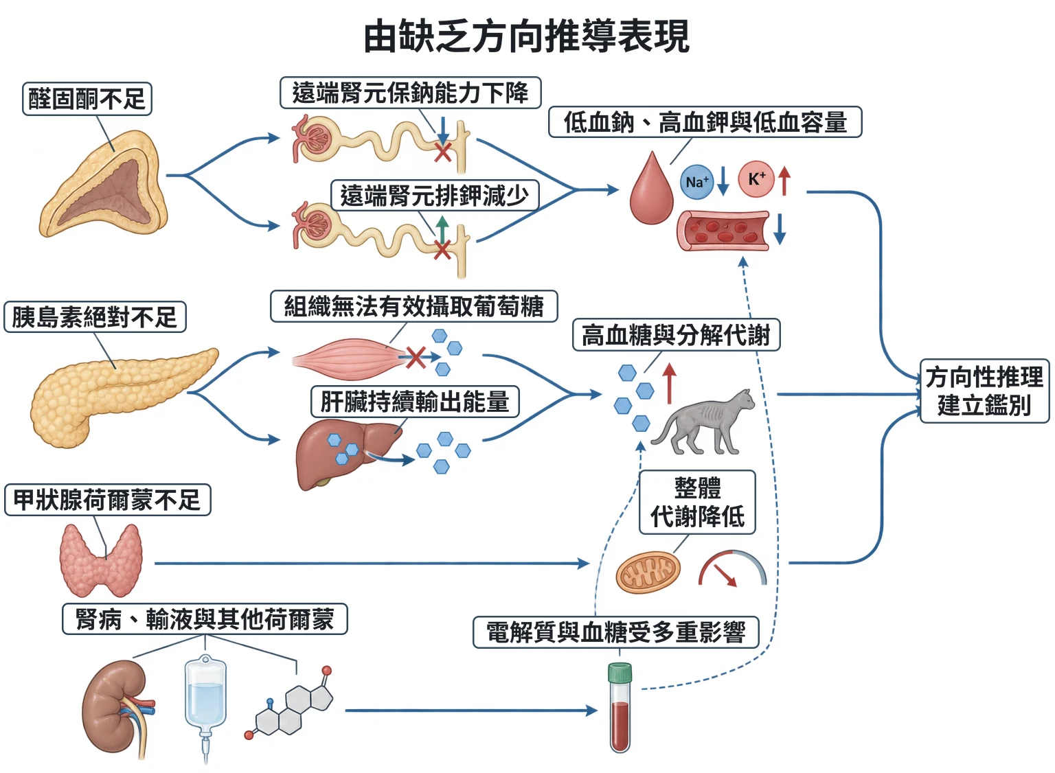 由缺乏方向推導表現教學插圖