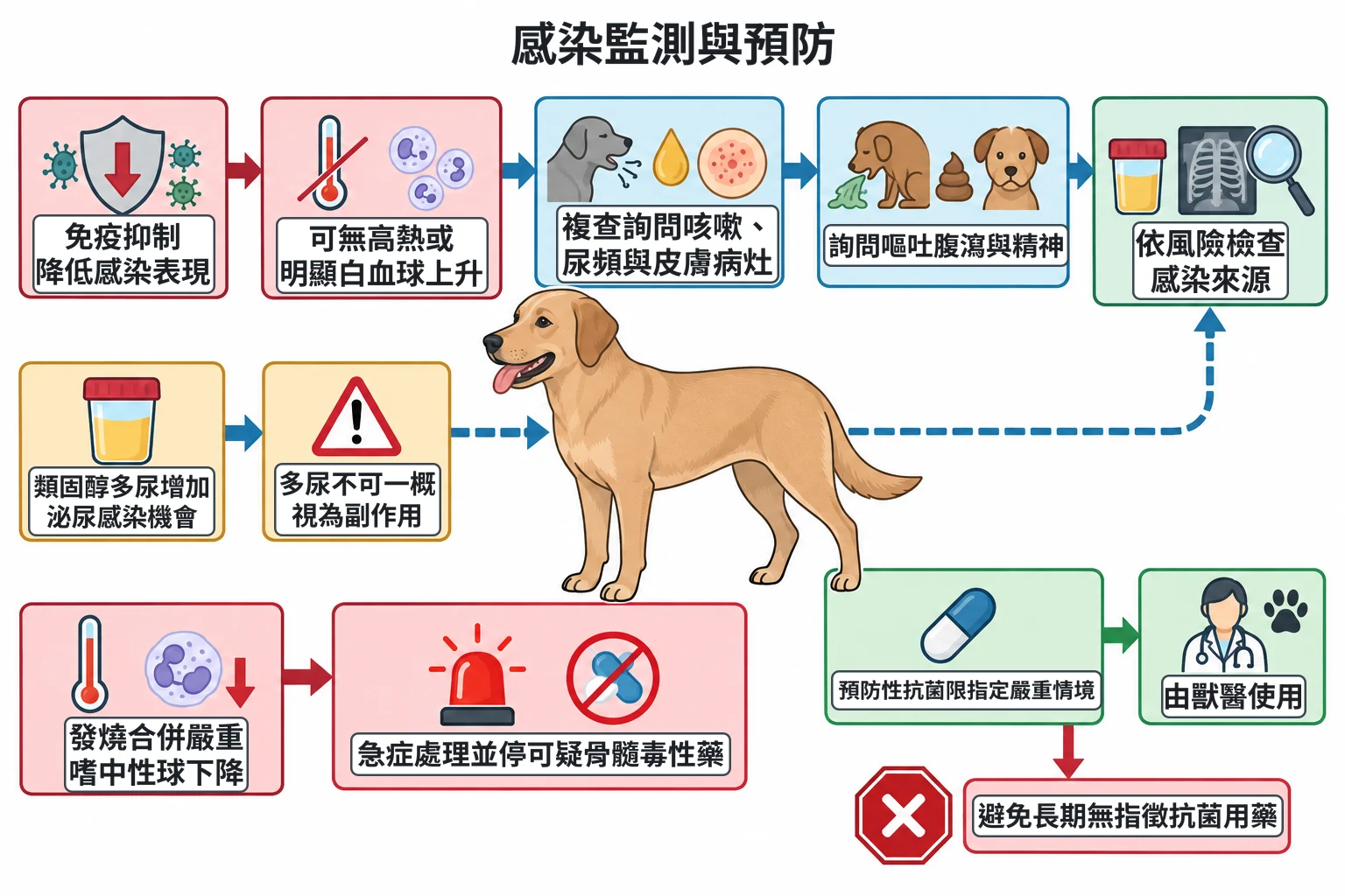 感染監測與預防教學插圖