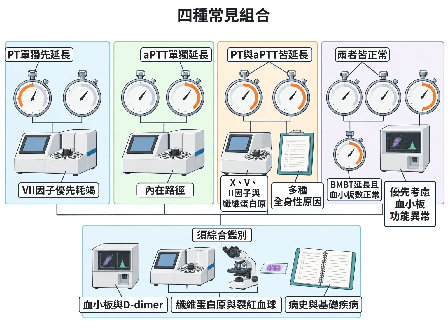 四種常見組合教學插圖