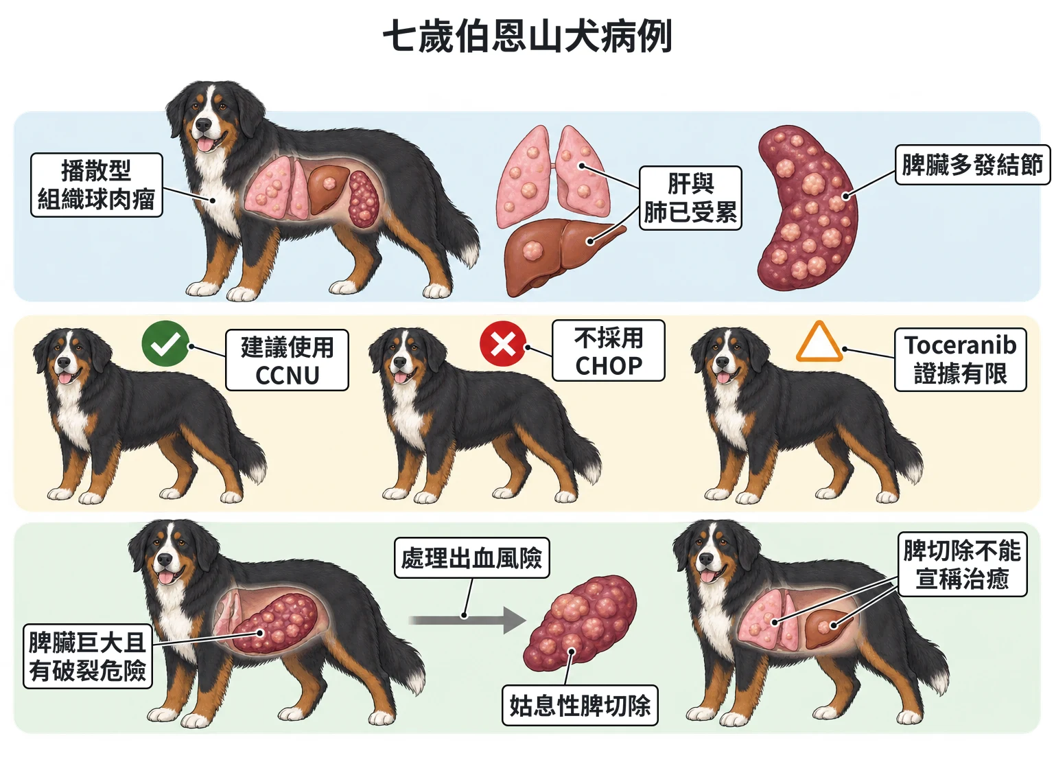 七歲伯恩山犬病例教學插圖