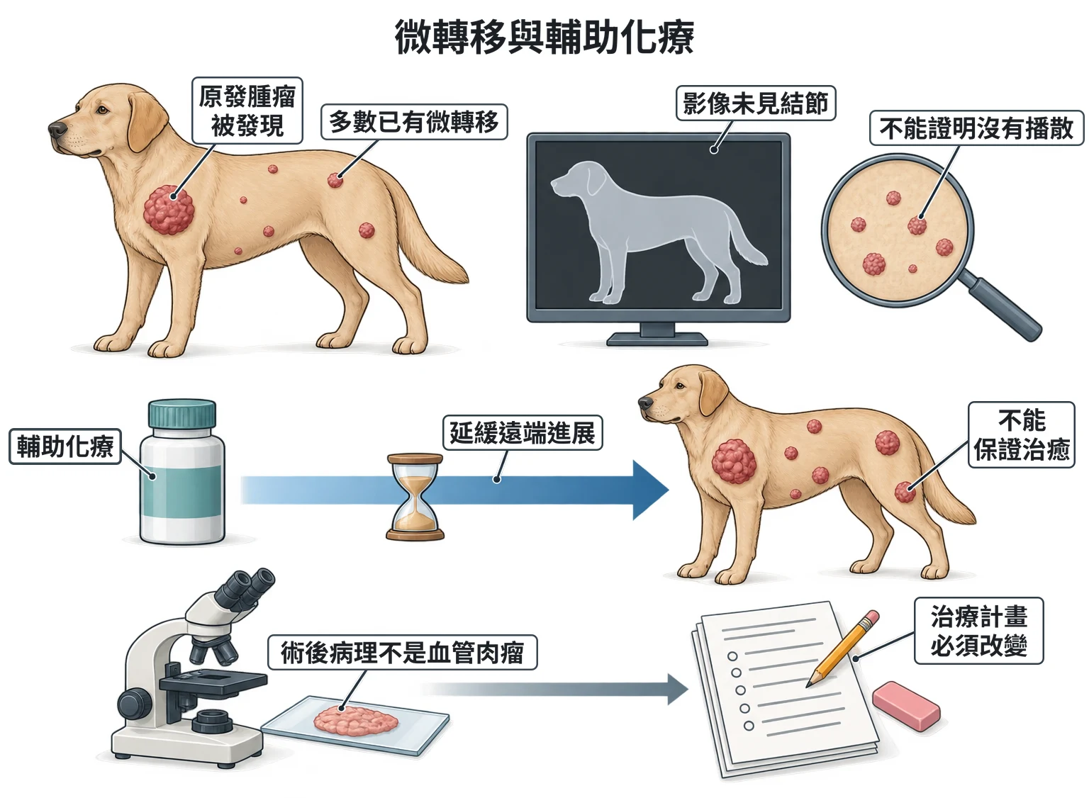 微轉移與輔助化療教學插圖