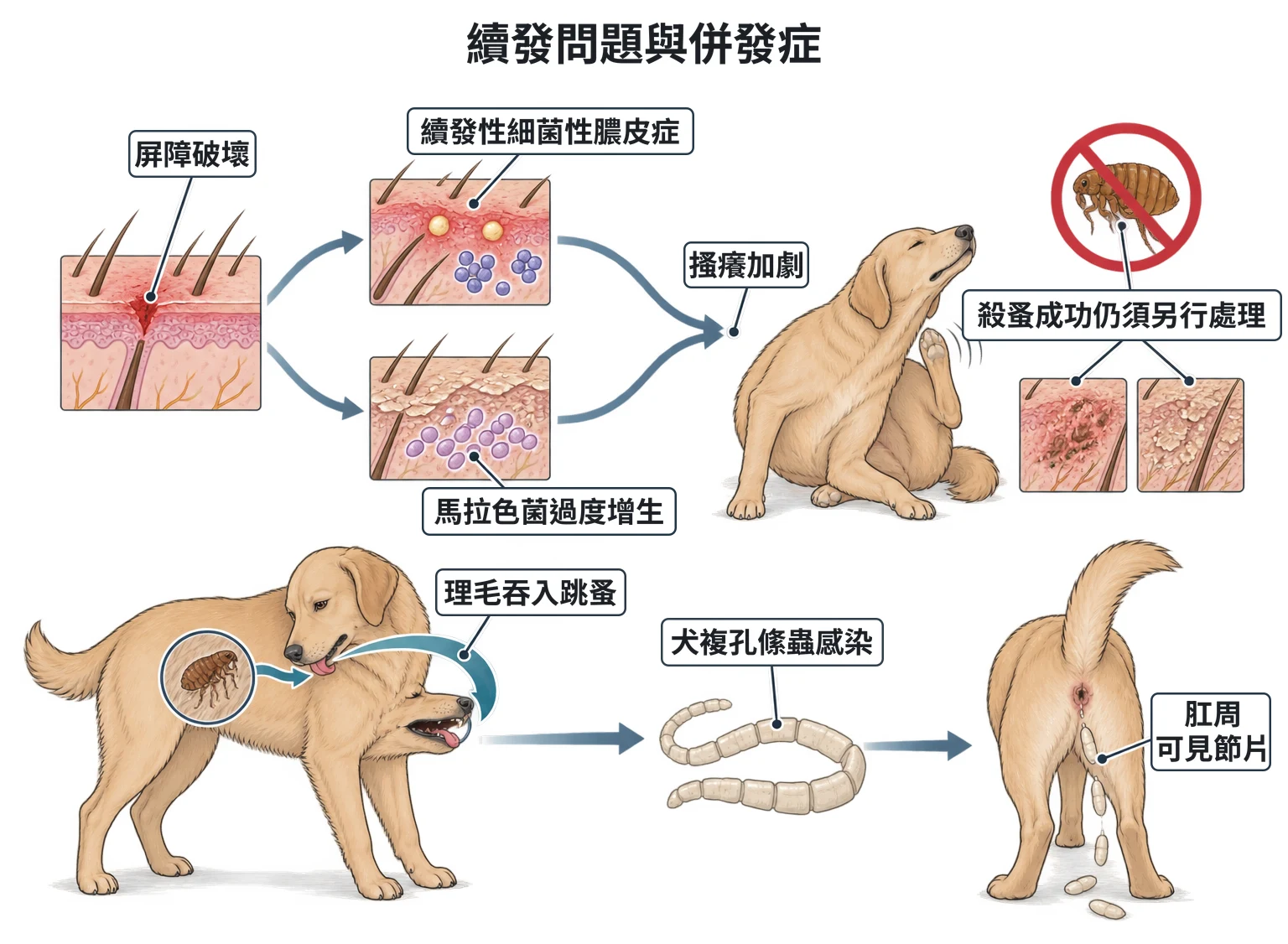 續發問題與併發症教學插圖