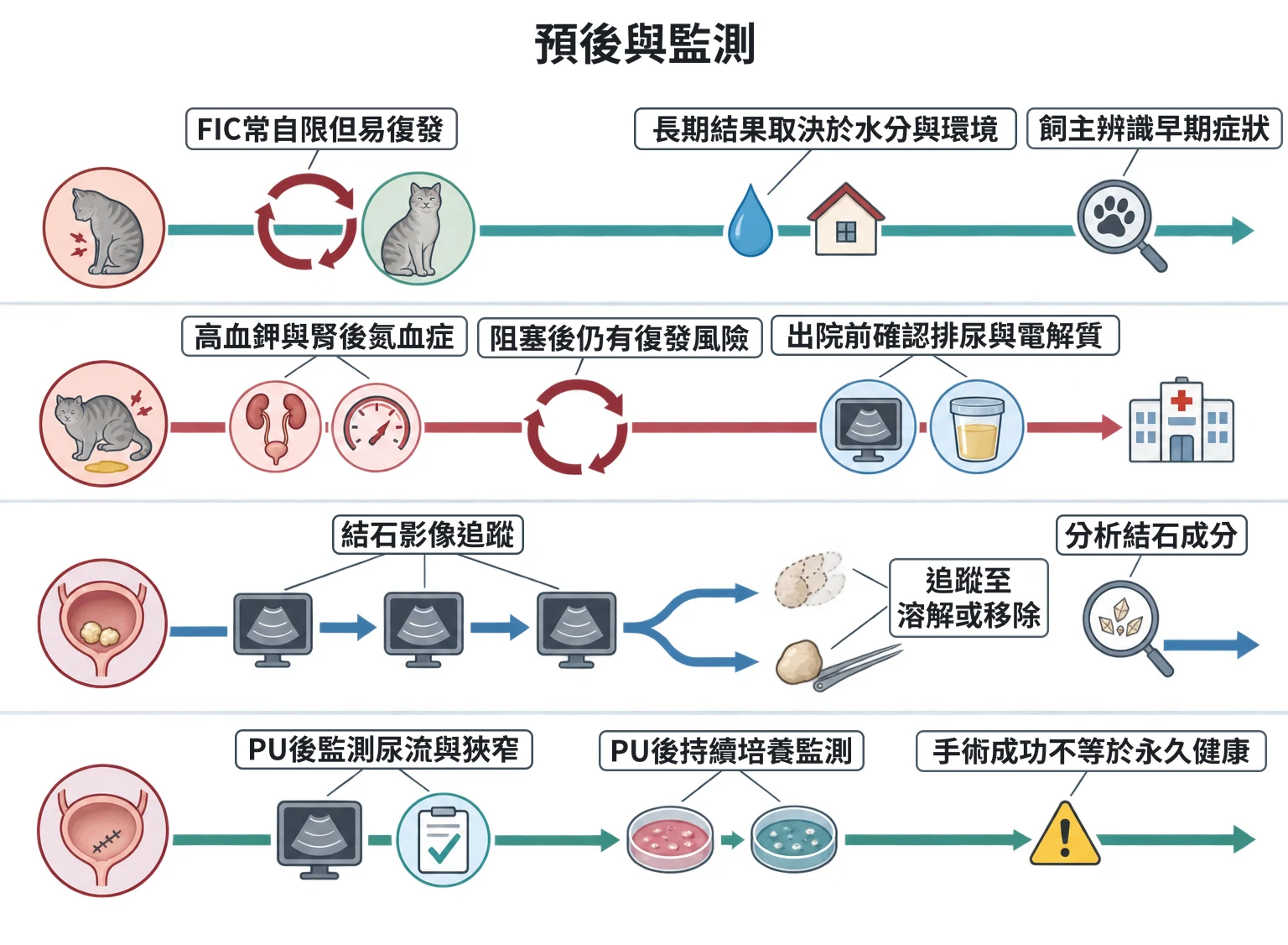 預後與監測教學插圖