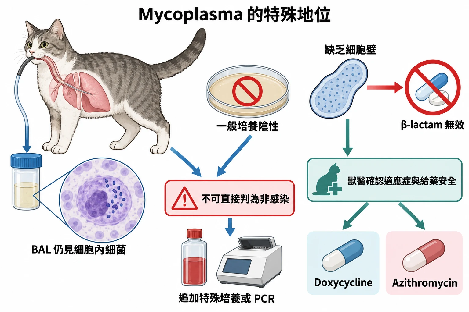 Mycoplasma 的特殊地位教學插圖