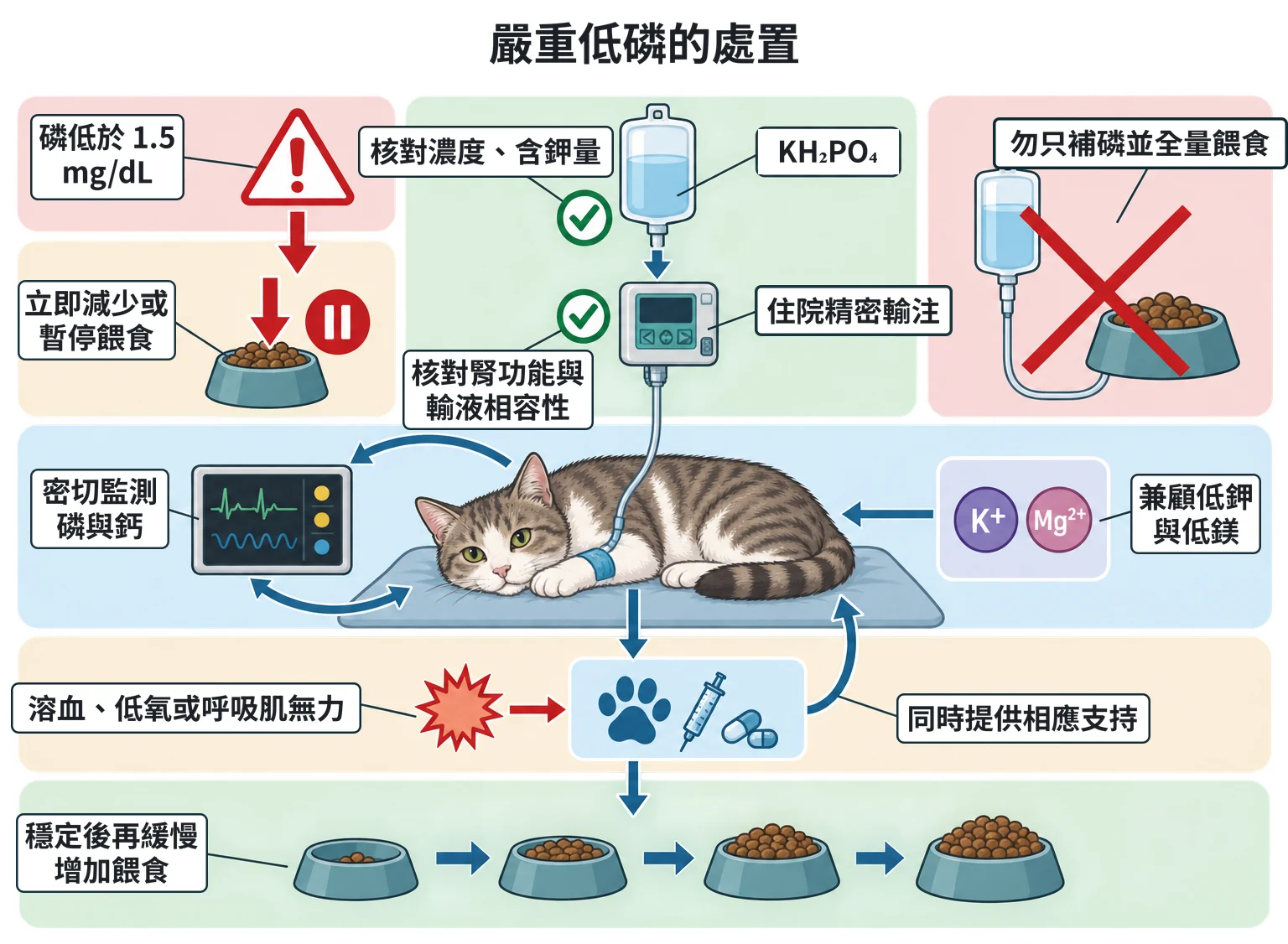 嚴重低磷的處置教學插圖