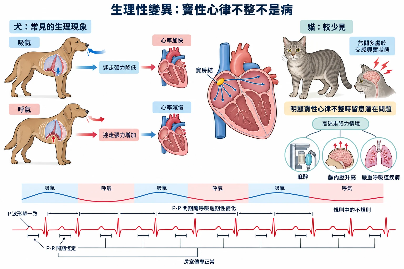 生理性變異:竇性心律不整不是病教學插圖