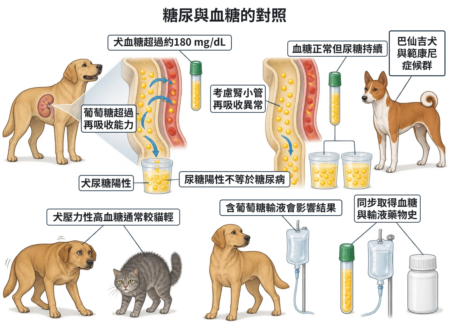 糖尿與血糖的對照教學插圖