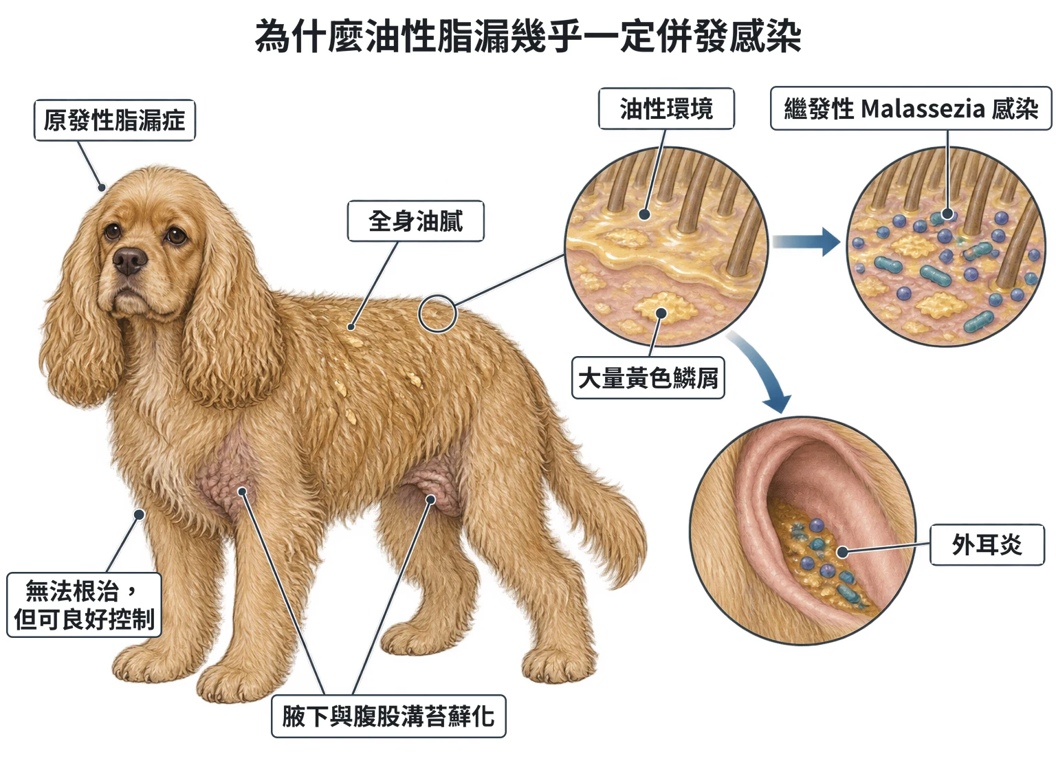 為什麼油性脂漏幾乎一定併發感染教學插圖