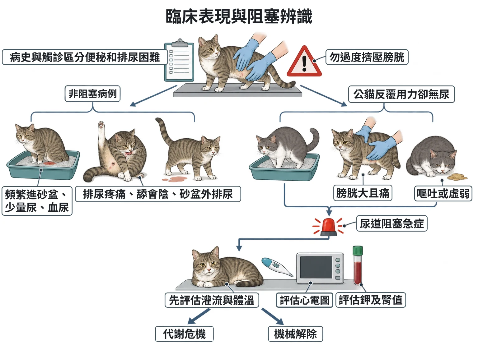 臨床表現與阻塞辨識教學插圖