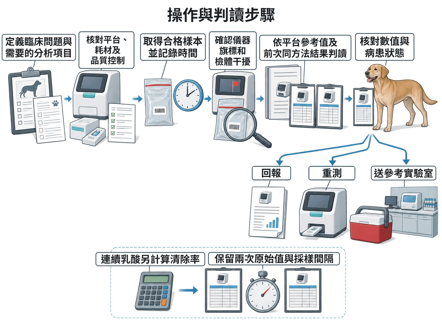 操作與判讀步驟教學插圖
