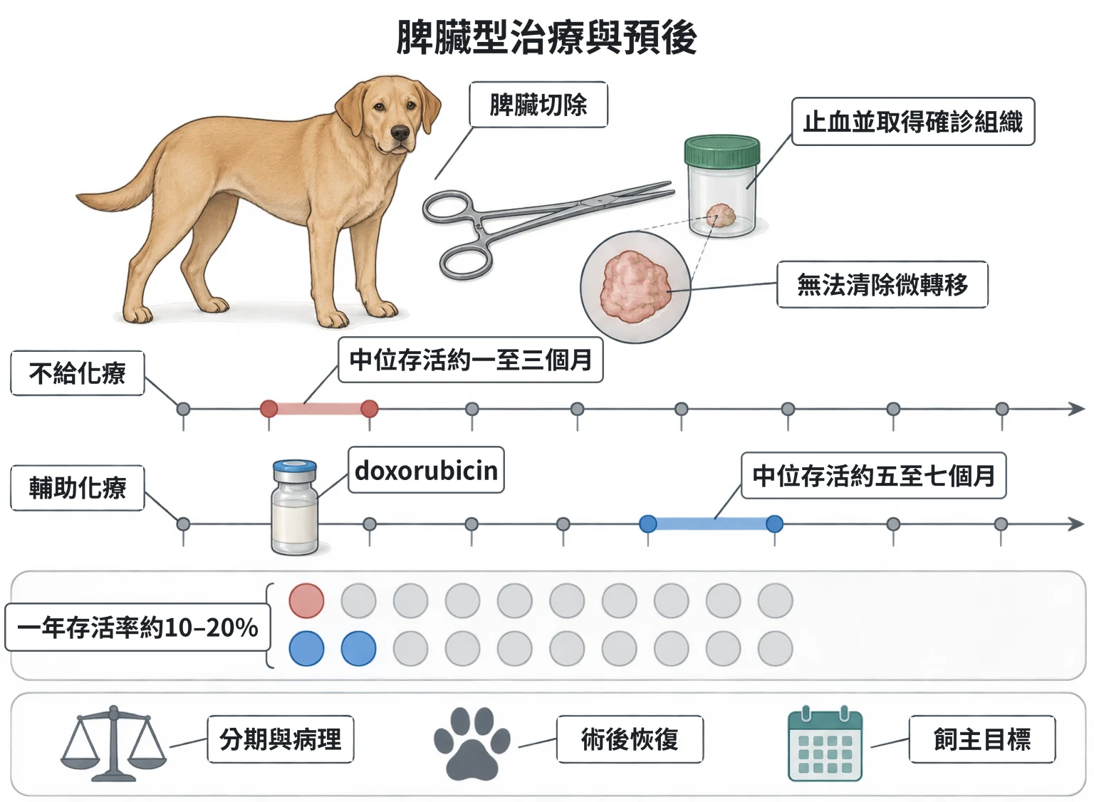 脾臟型治療與預後教學插圖