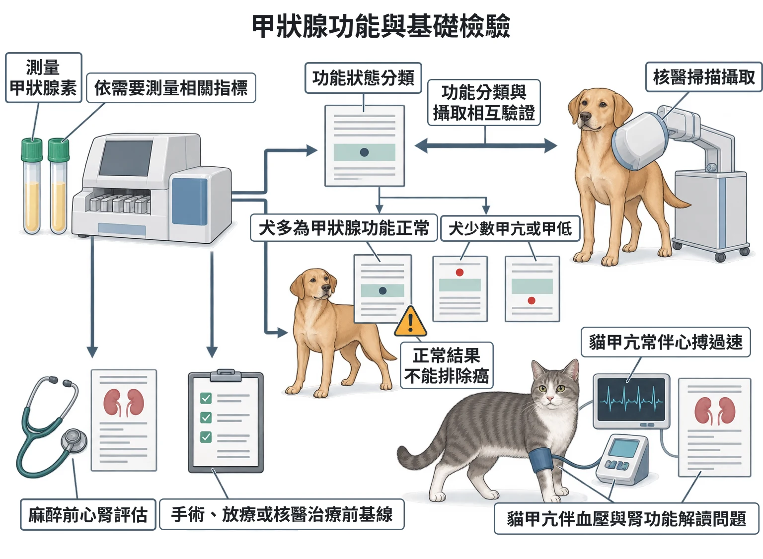 甲狀腺功能與基礎檢驗教學插圖