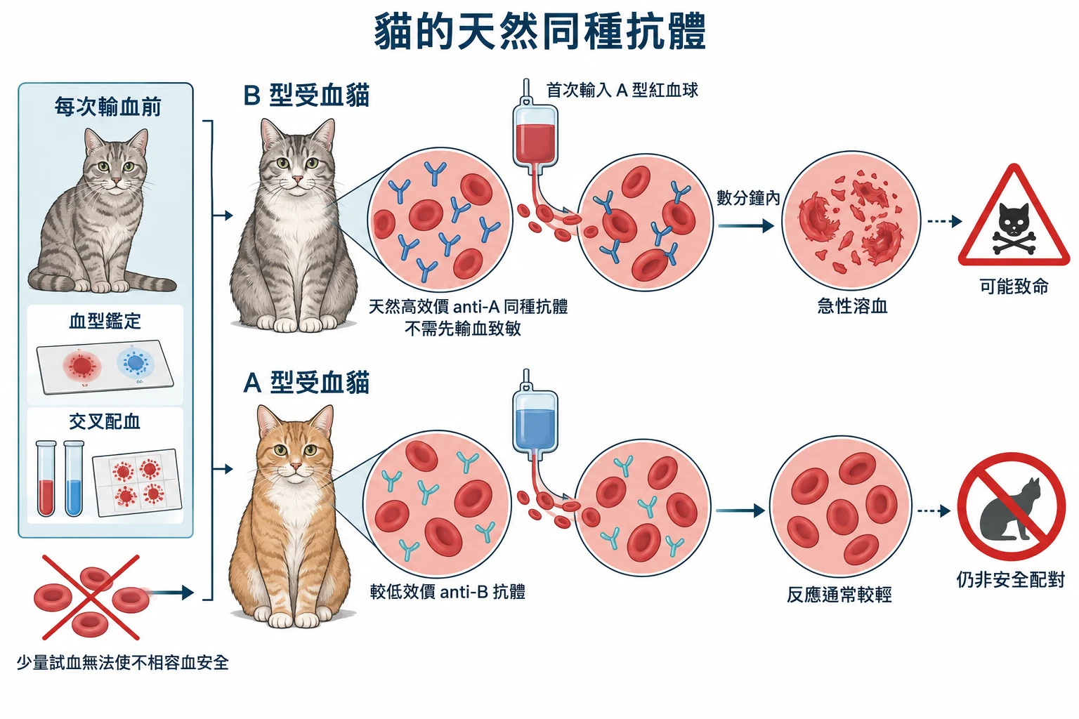貓的天然同種抗體教學插圖