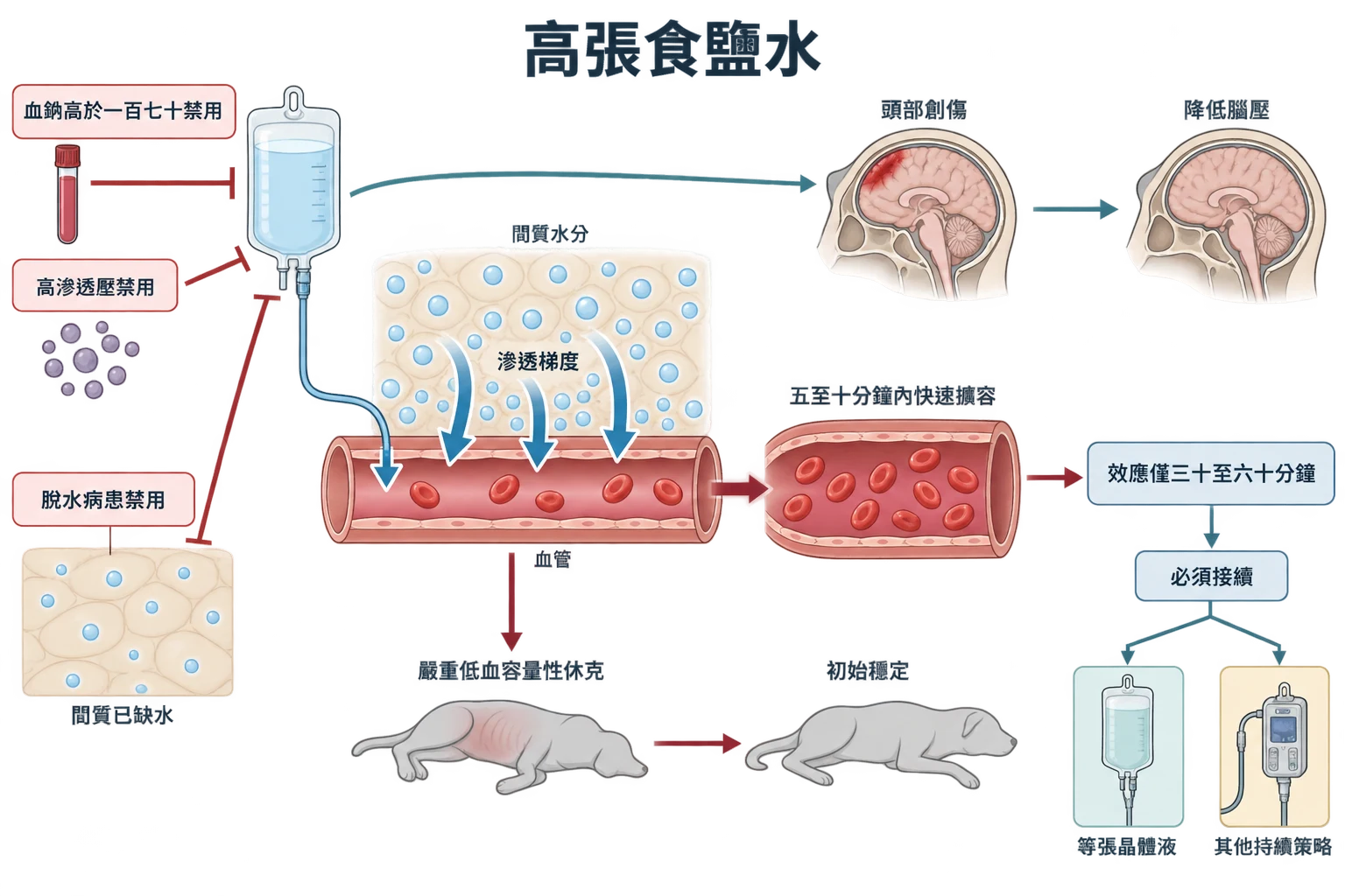 高張食鹽水教學插圖