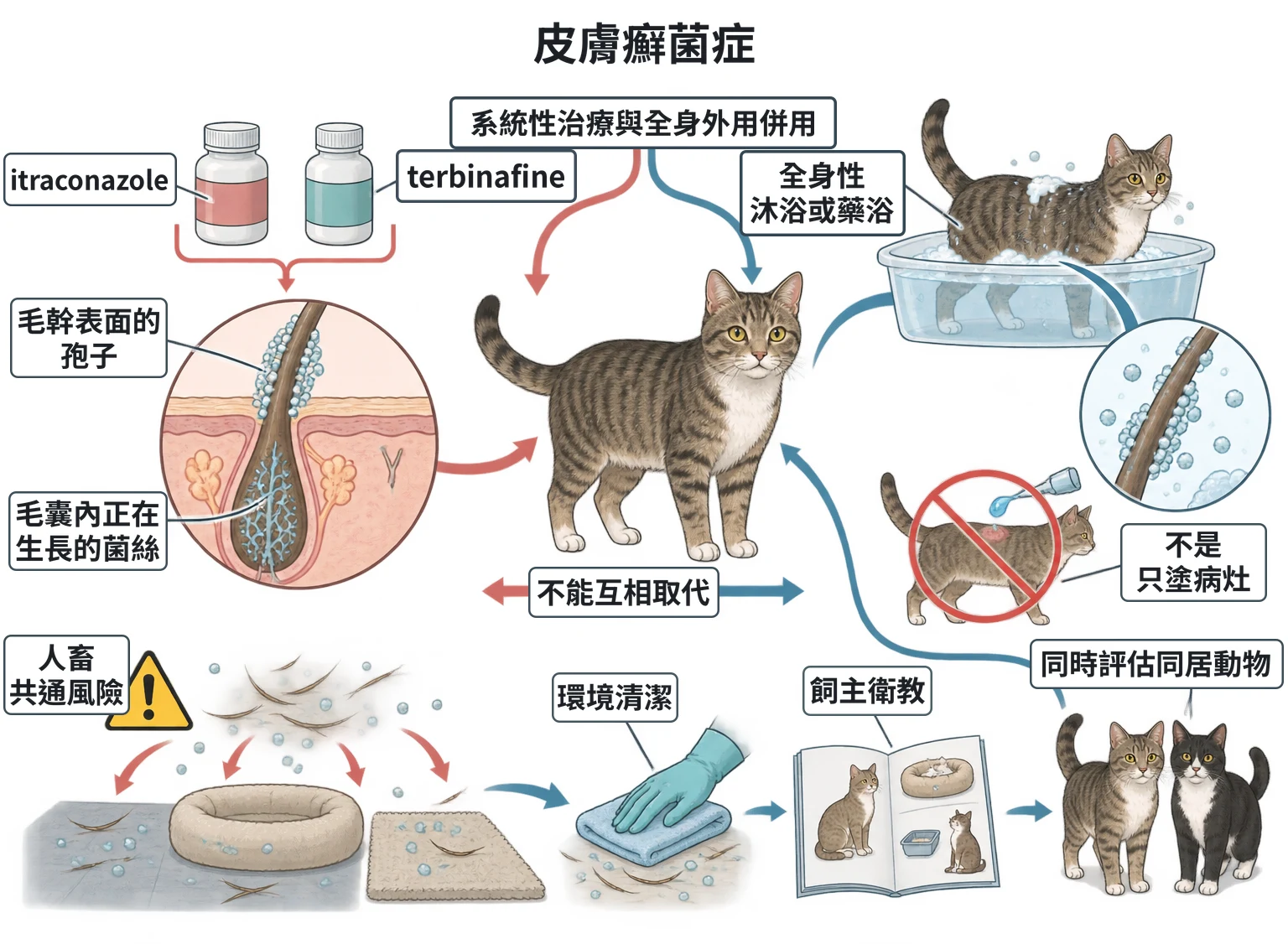 皮膚癬菌症教學插圖