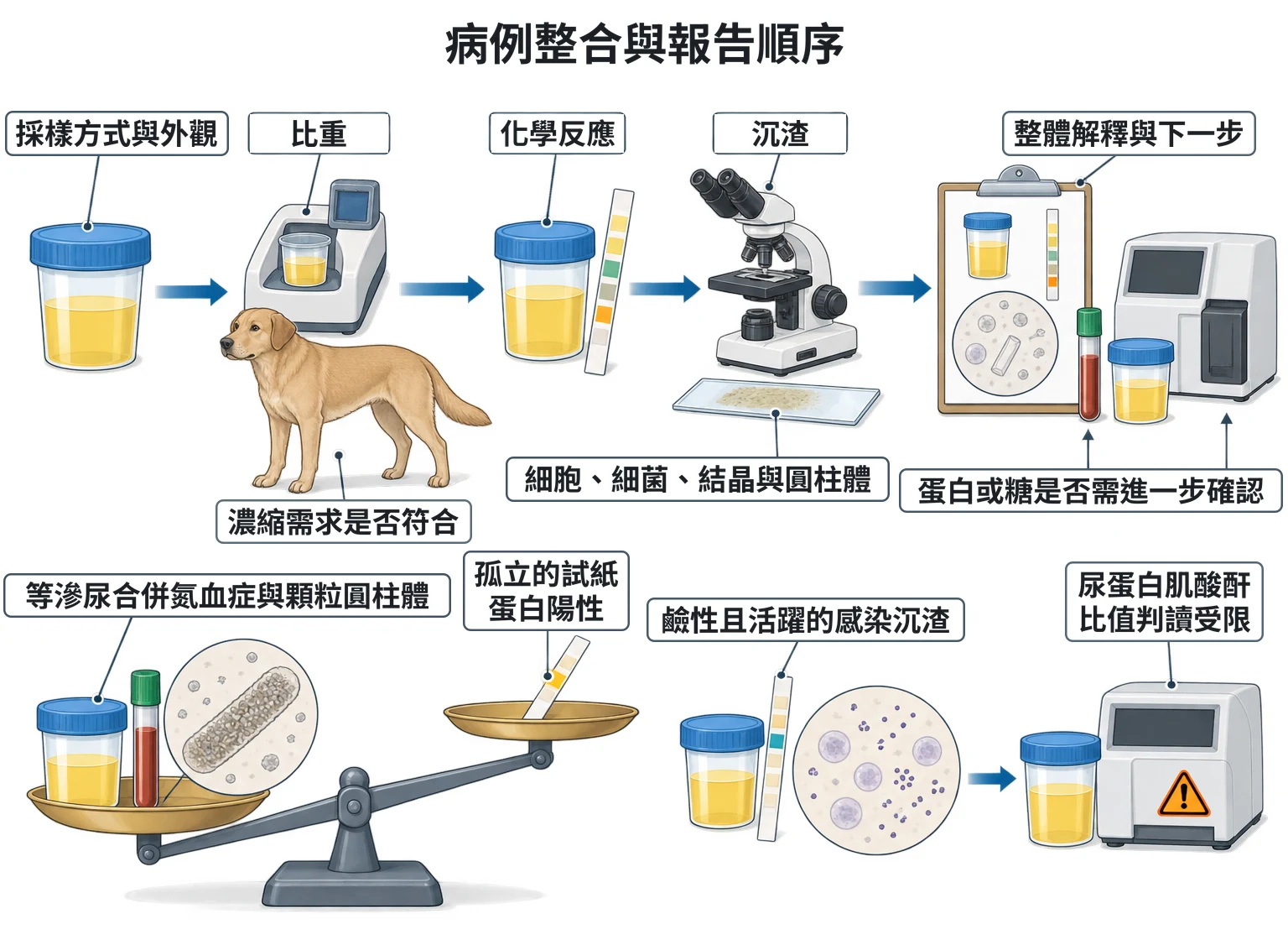 病例整合與報告順序教學插圖