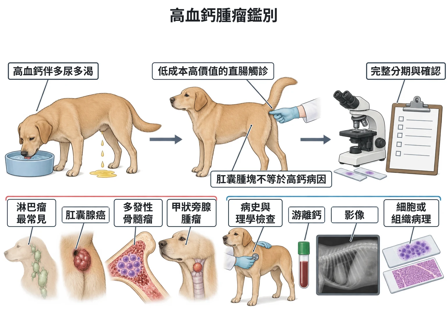 高血鈣腫瘤鑑別教學插圖