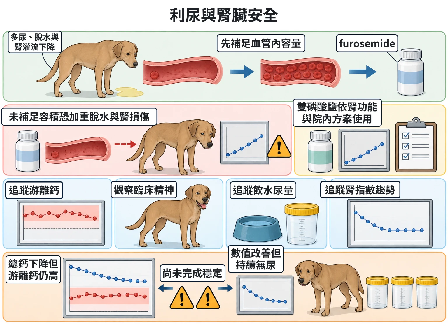 利尿與腎臟安全教學插圖