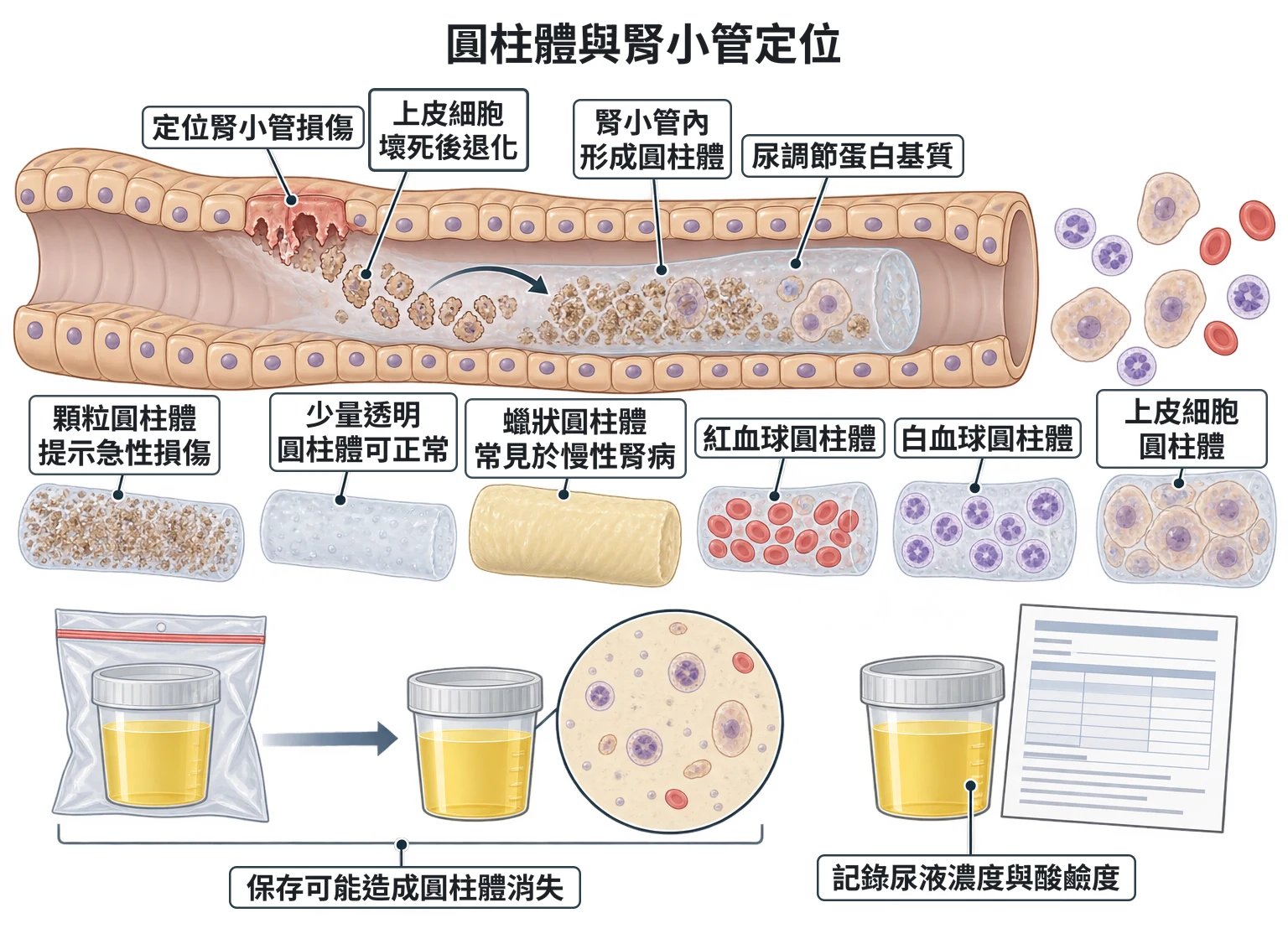 圓柱體與腎小管定位教學插圖