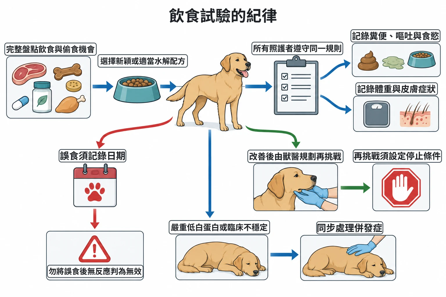 飲食試驗的紀律教學插圖