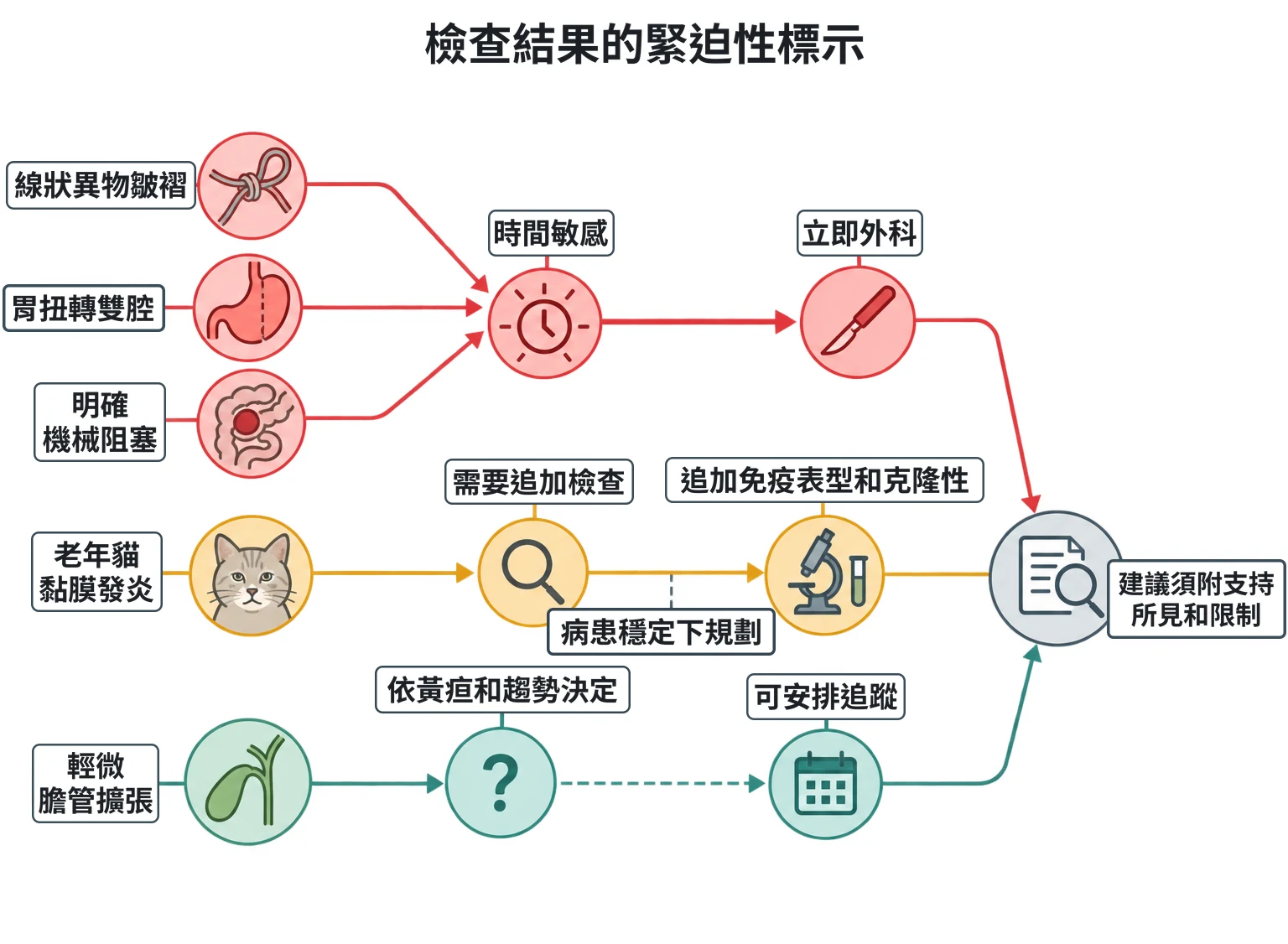 檢查結果的緊迫性標示教學插圖