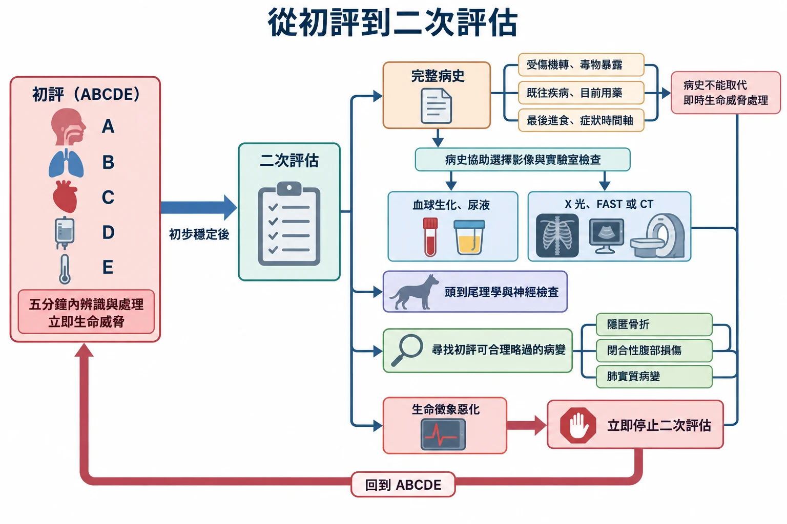 從初評到二次評估教學插圖
