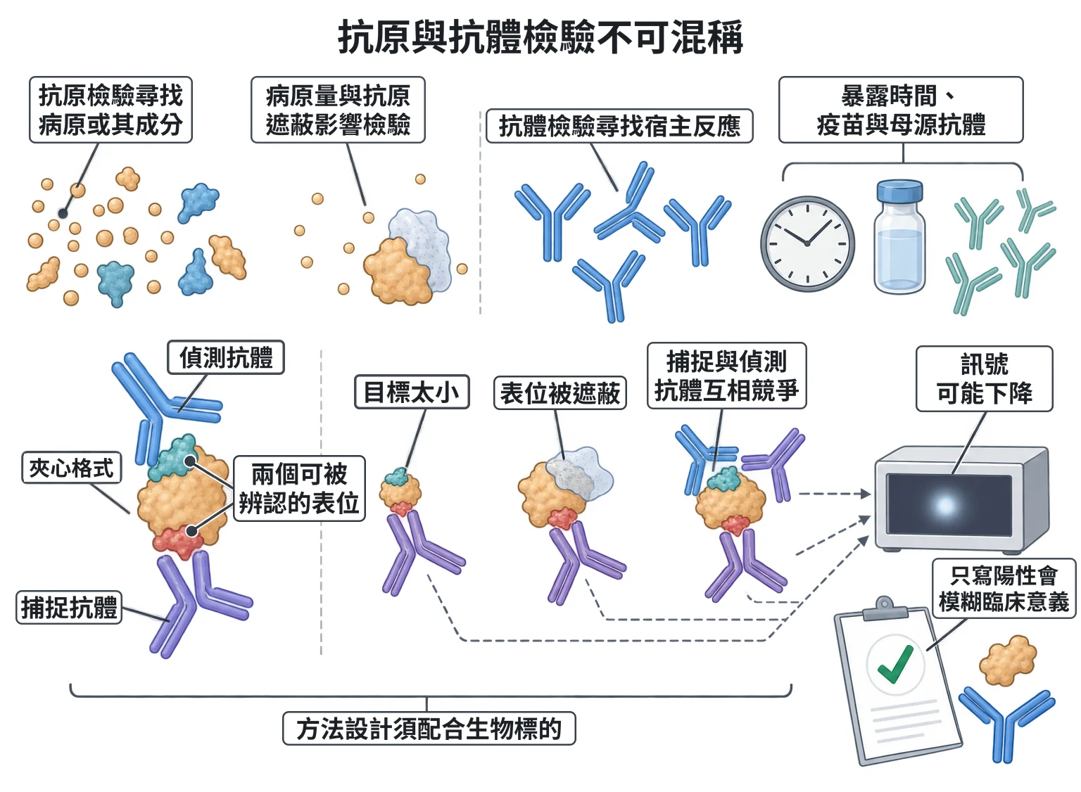 抗原與抗體檢驗不可混稱教學插圖