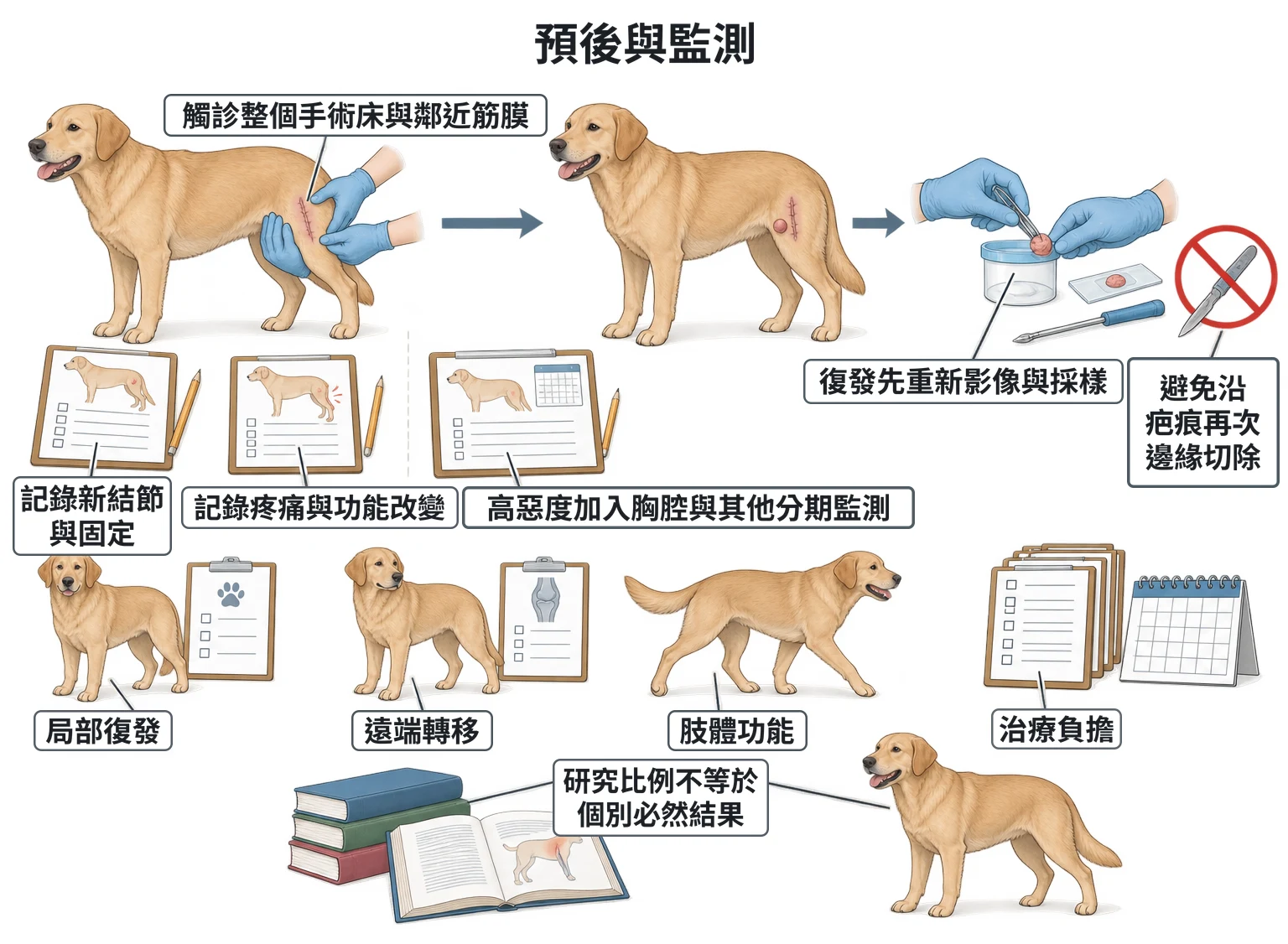 預後與監測教學插圖