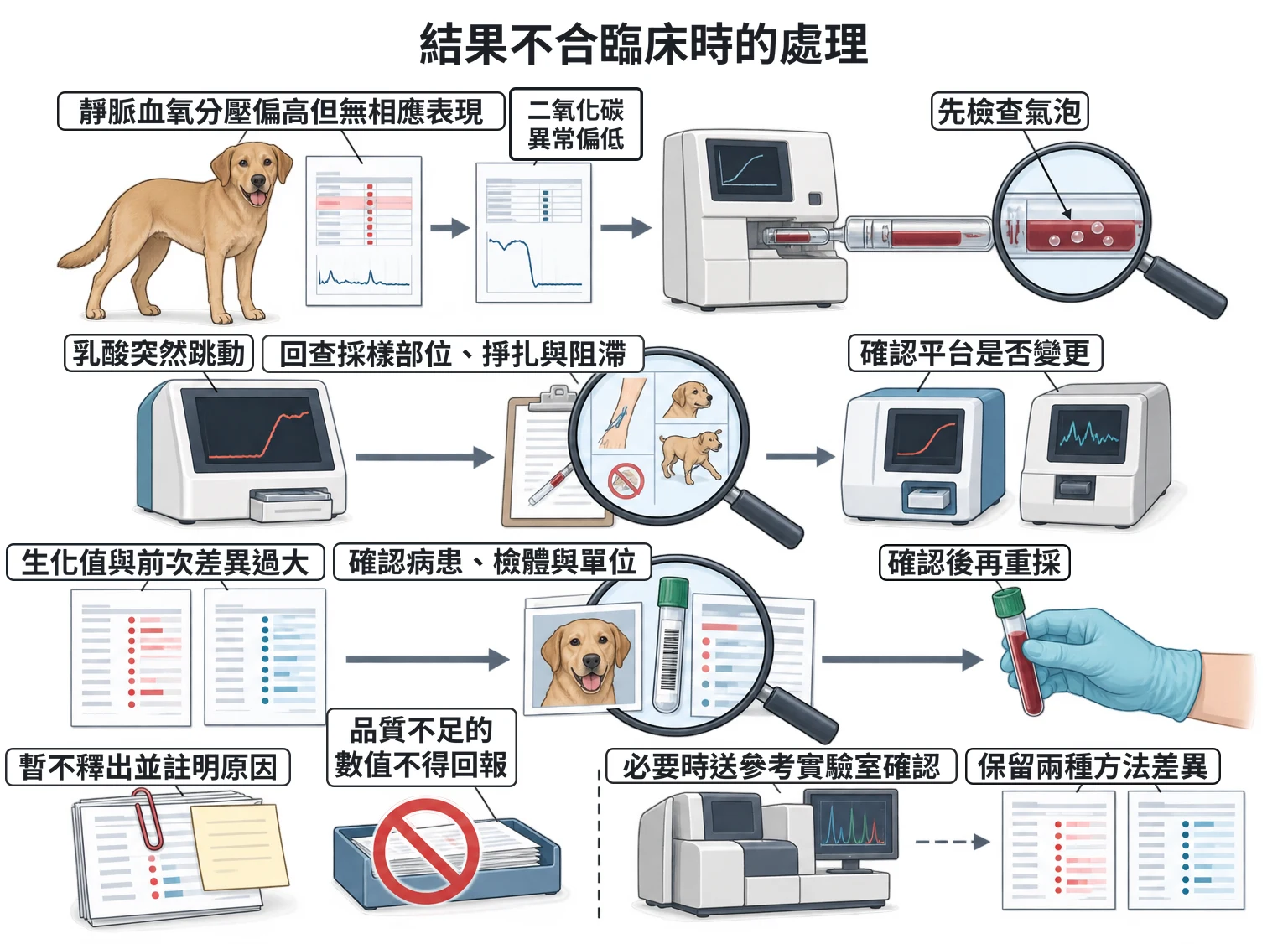 結果不合臨床時的處理教學插圖