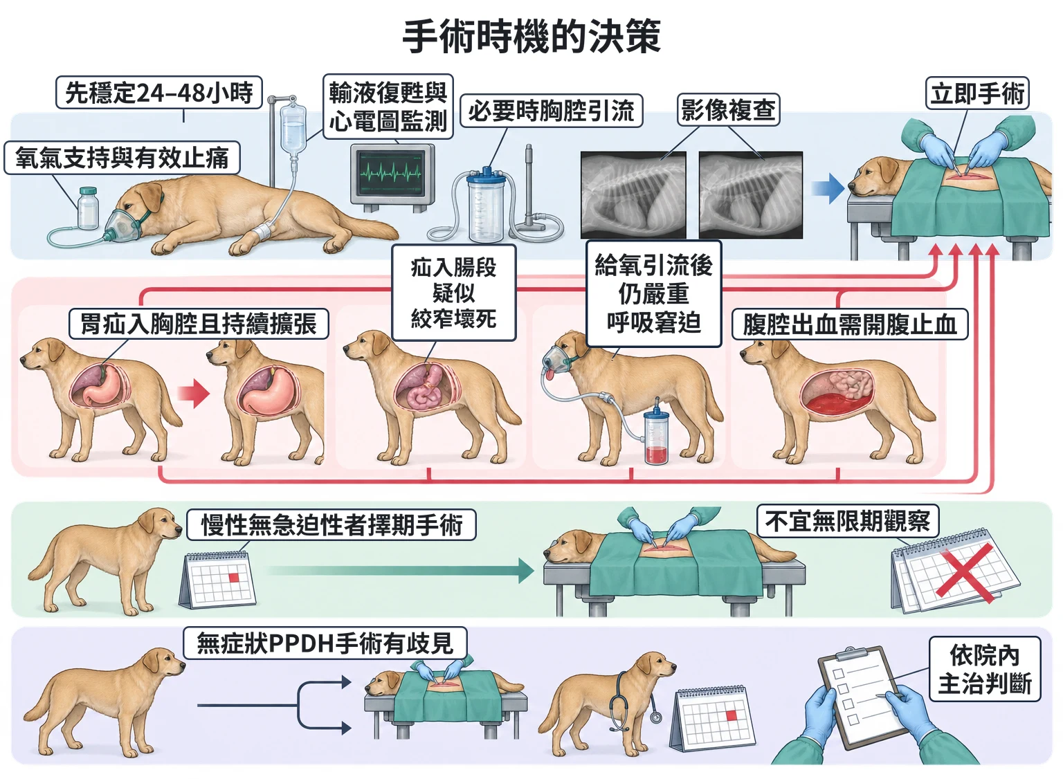 手術時機的決策教學插圖