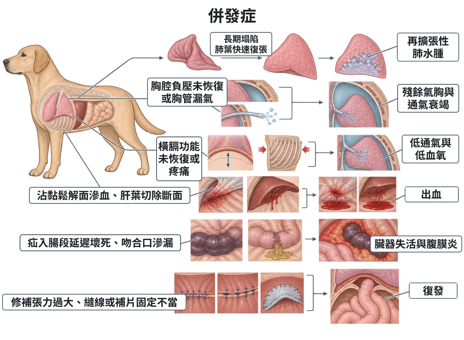 併發症教學插圖