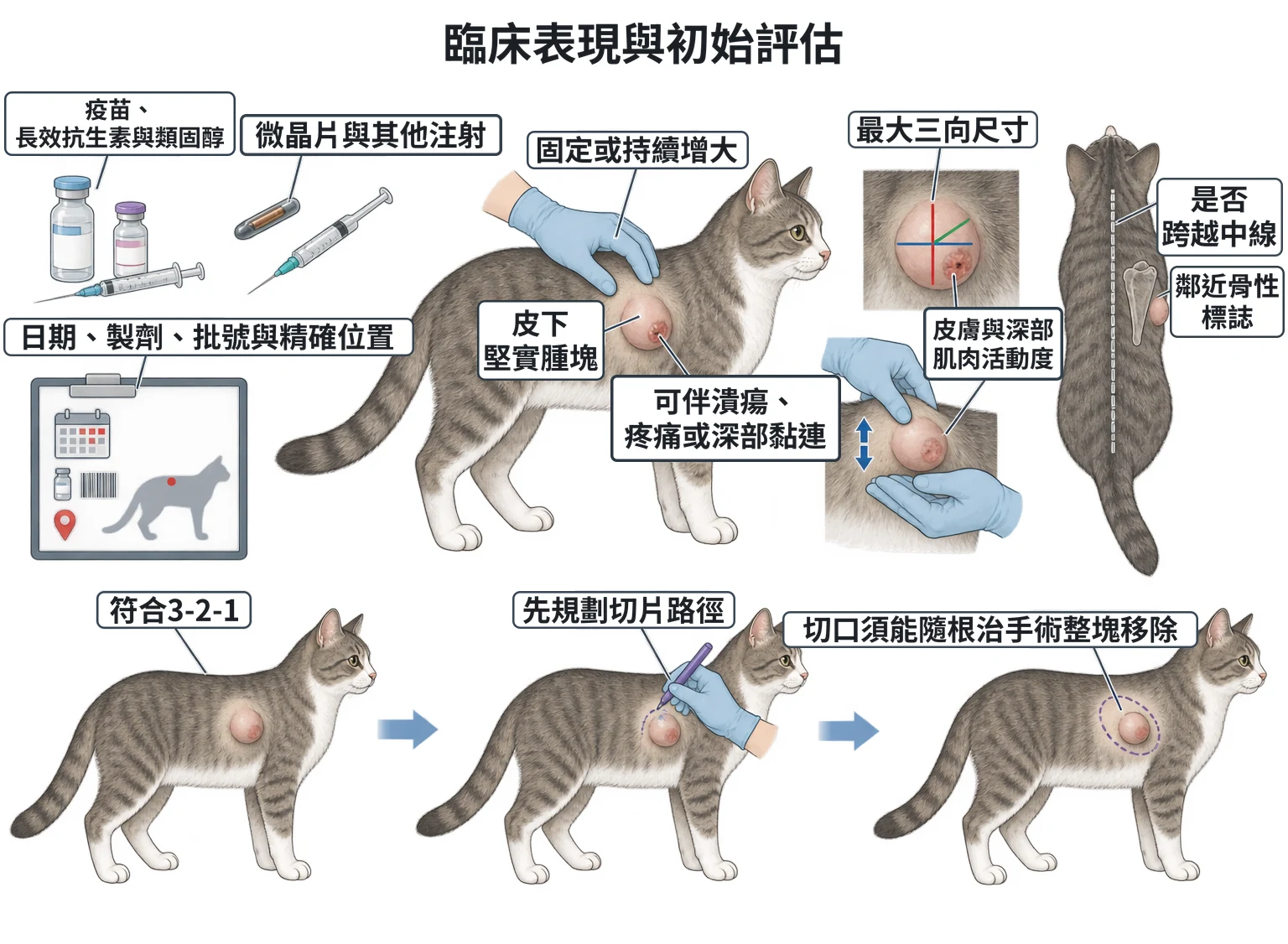 臨床表現與初始評估教學插圖