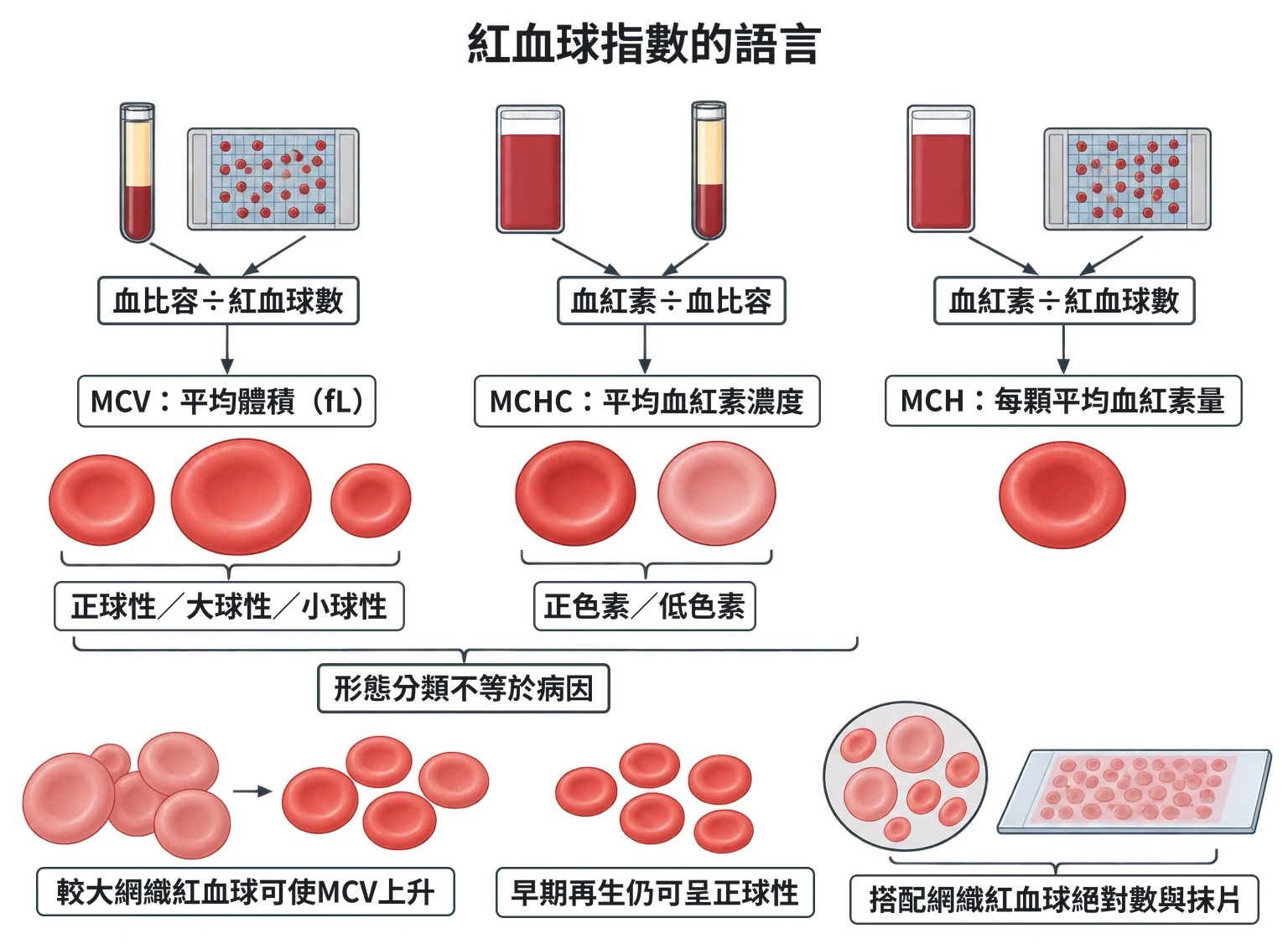 紅血球指數的語言教學插圖