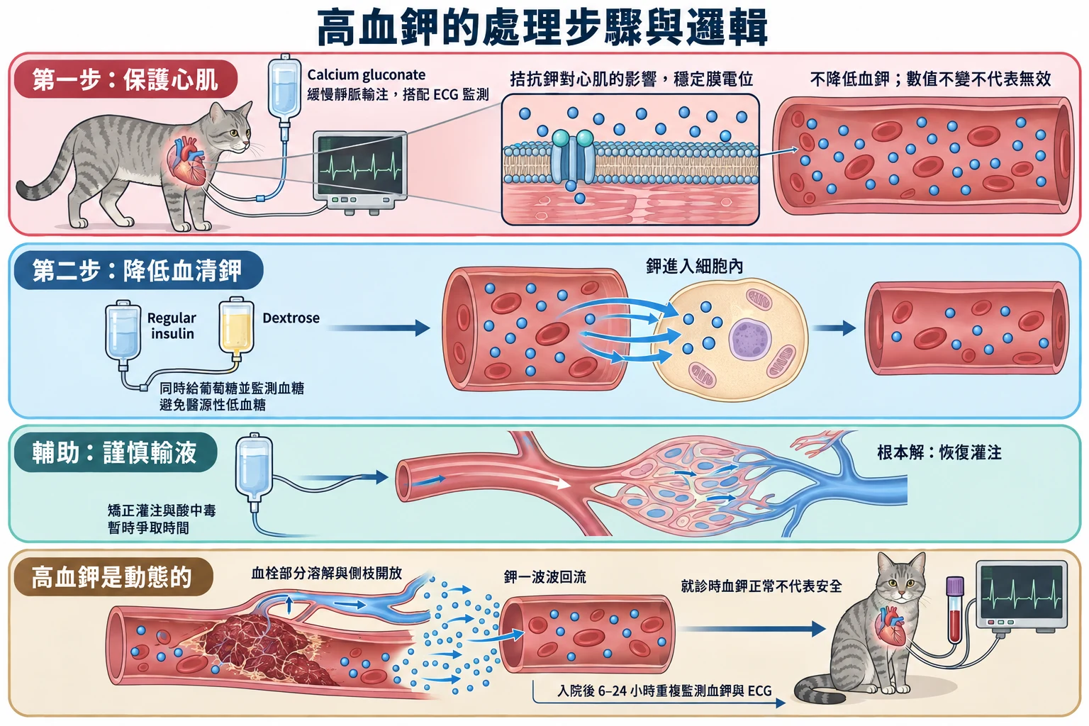 高血鉀的處理步驟與邏輯教學插圖