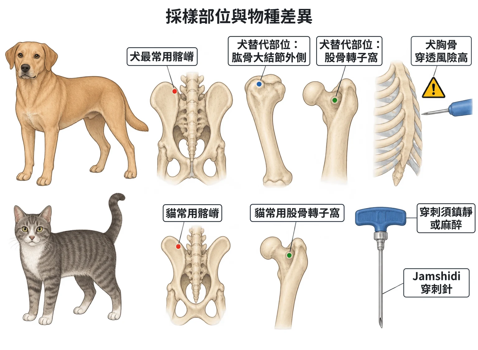採樣部位與物種差異教學插圖