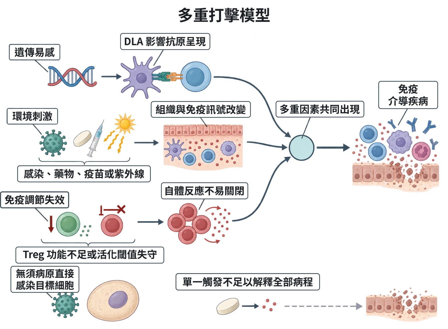 多重打擊模型教學插圖