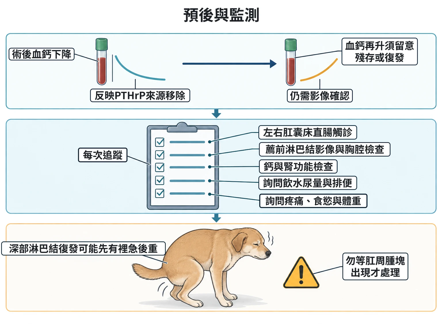 預後與監測教學插圖