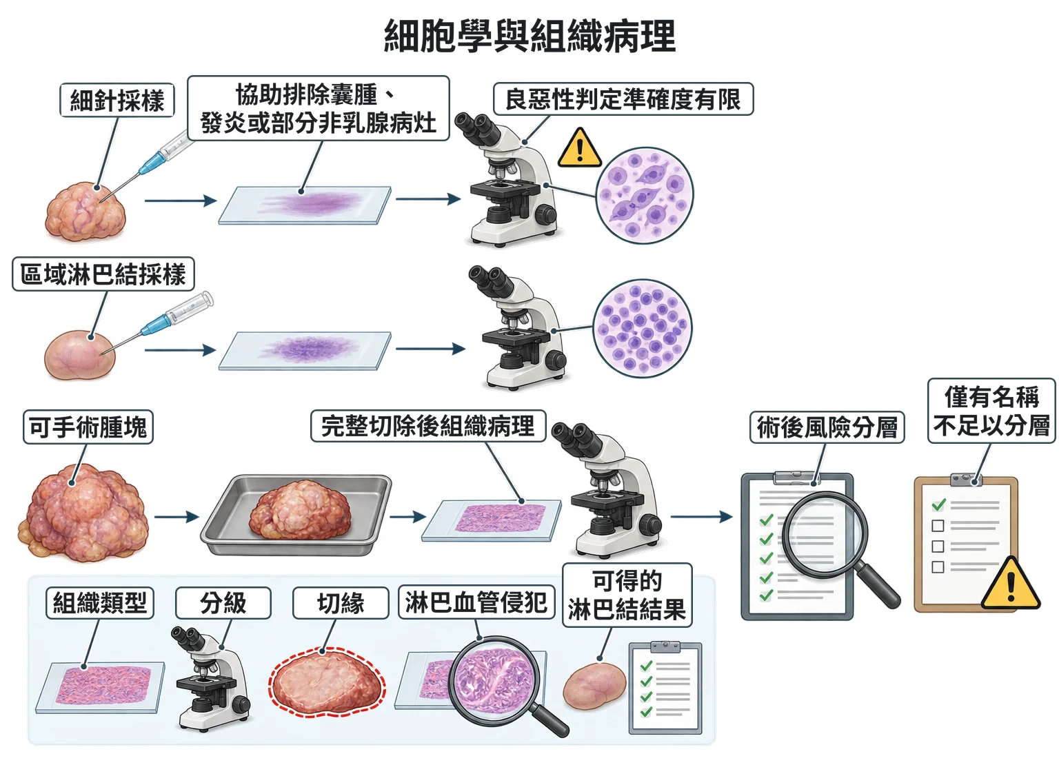 細胞學與組織病理教學插圖