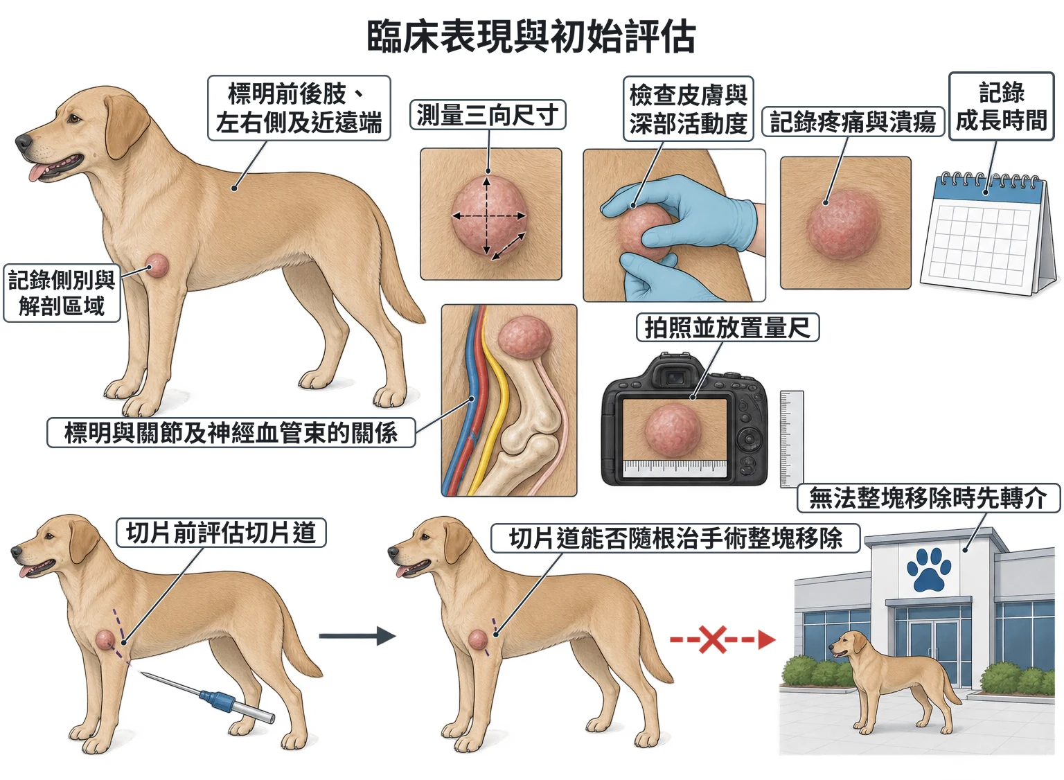 臨床表現與初始評估教學插圖