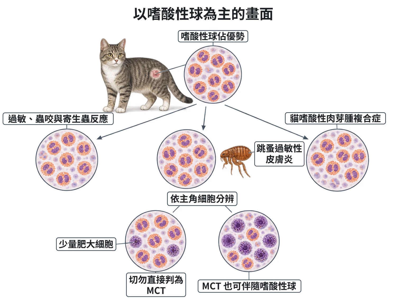 以嗜酸性球為主的畫面教學插圖