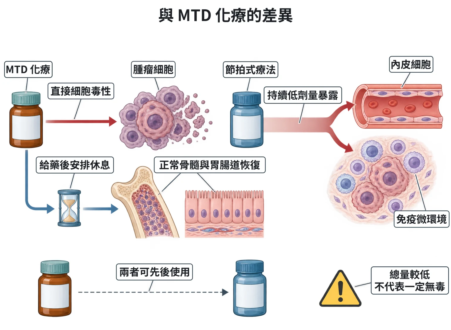 與 MTD 化療的差異教學插圖