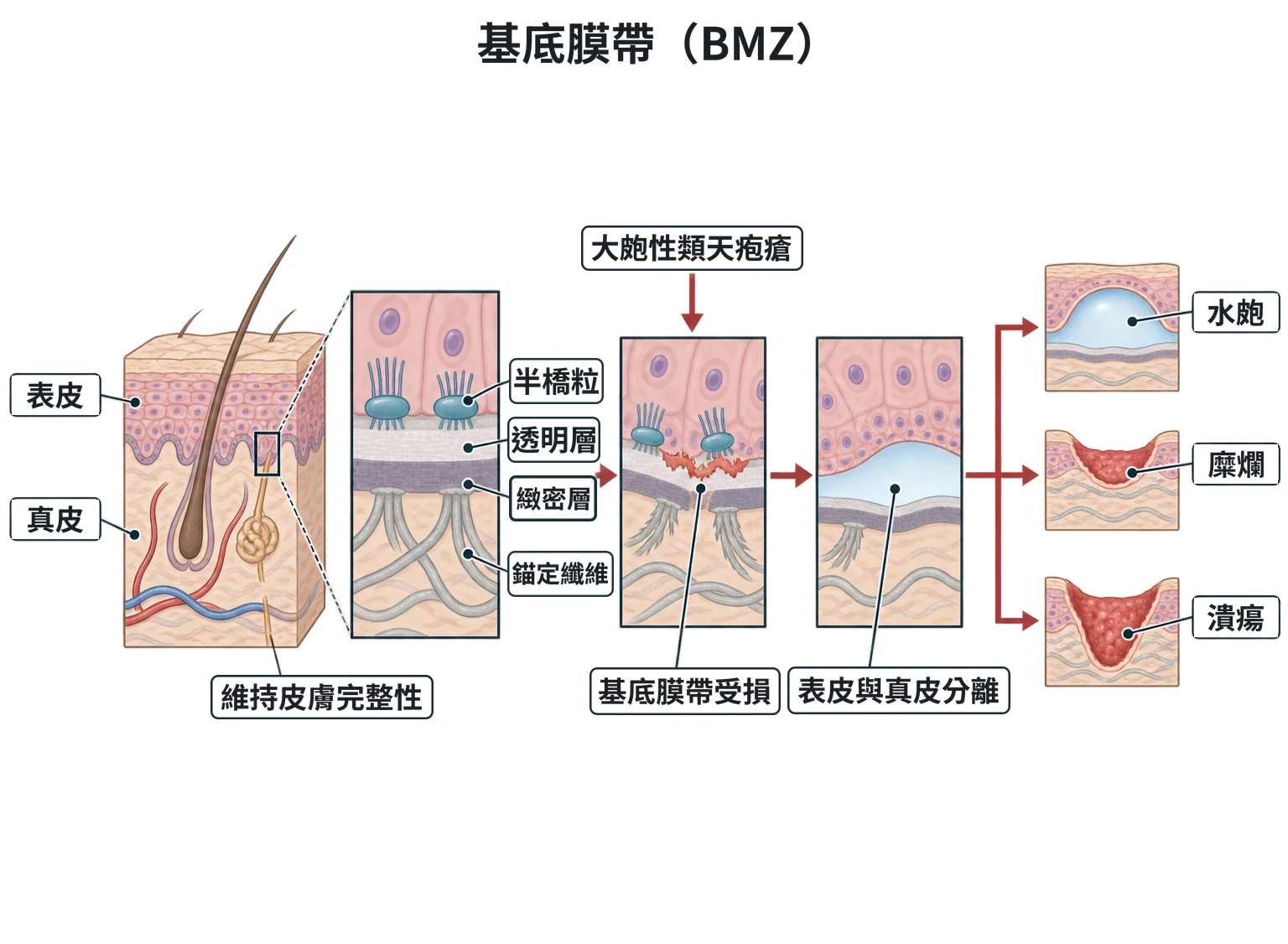 基底膜帶(BMZ)教學插圖