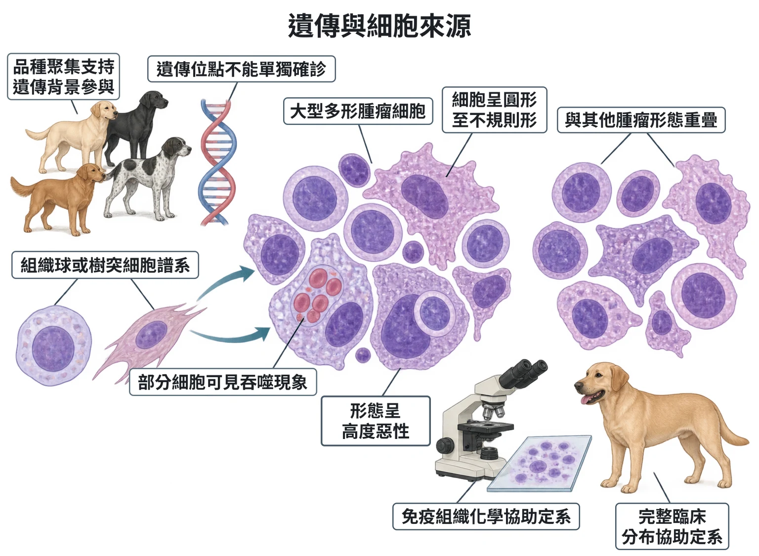 遺傳與細胞來源教學插圖