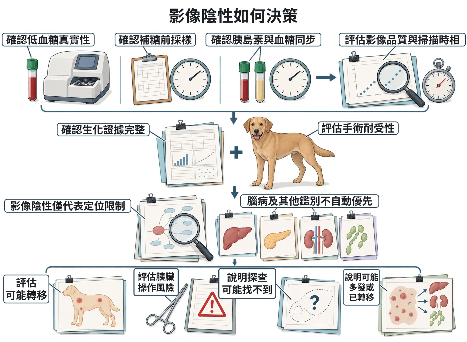 影像陰性如何決策教學插圖