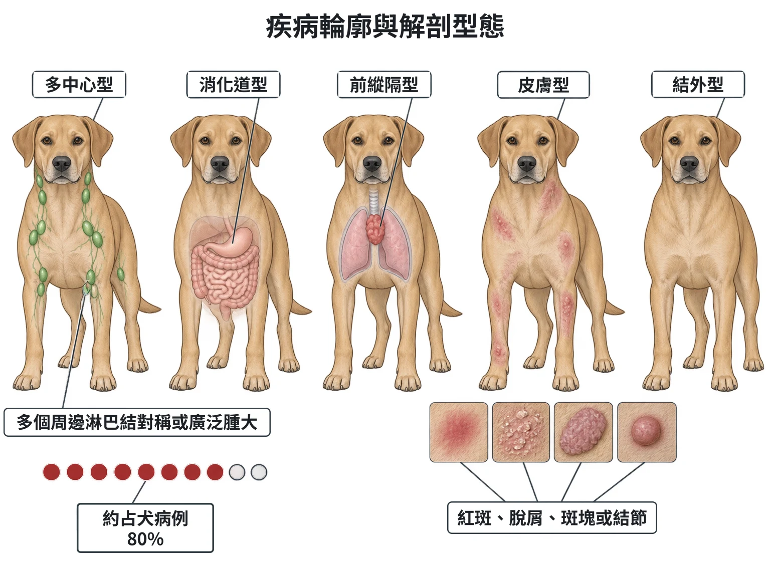 疾病輪廓與解剖型態教學插圖