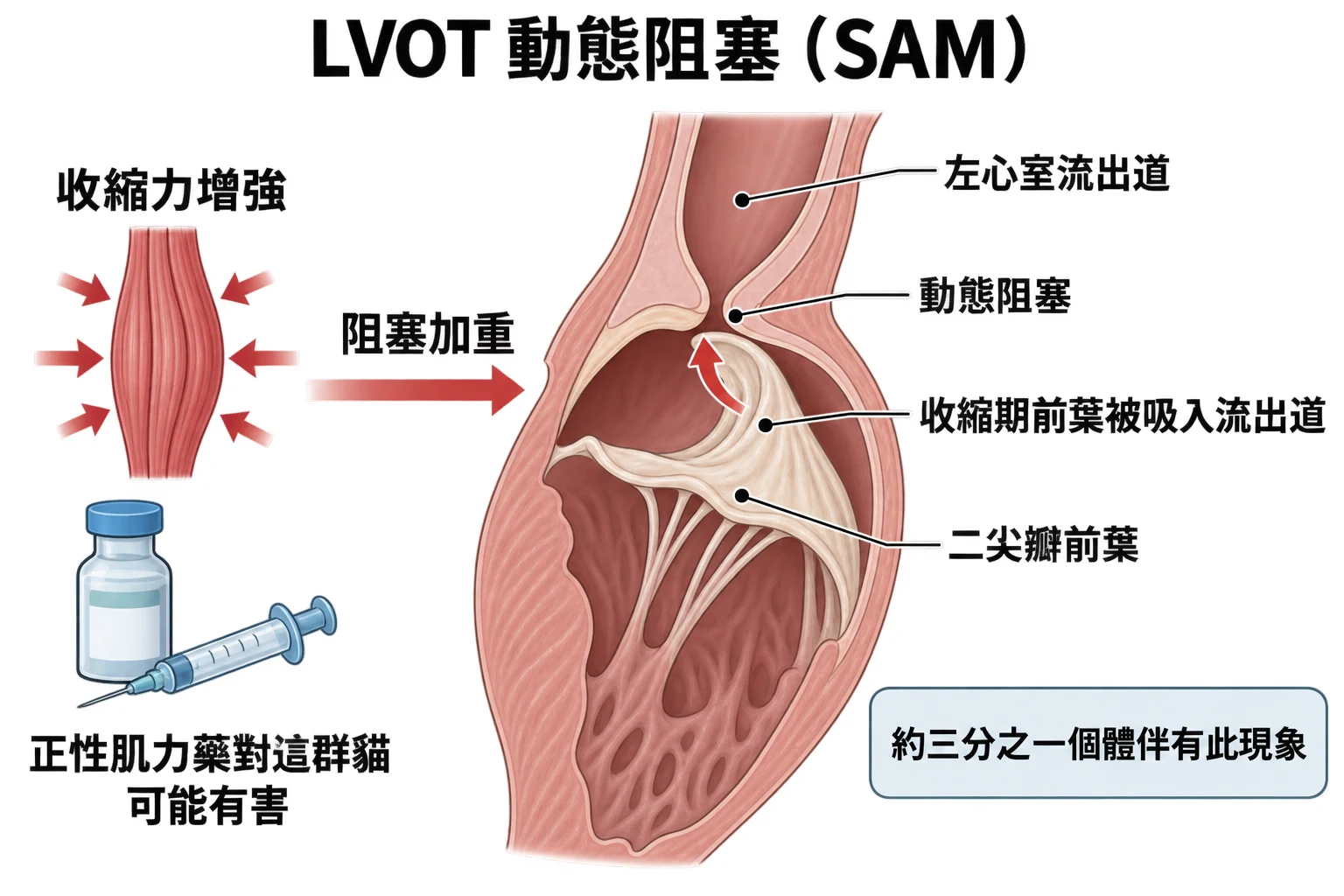 LVOT 動態阻塞(SAM)教學插圖