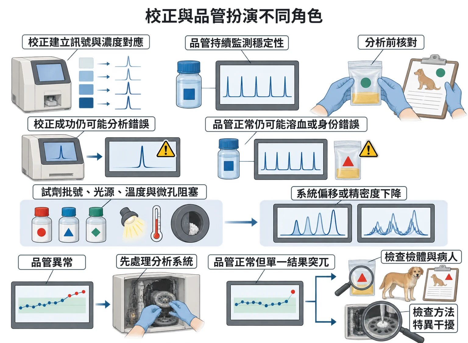校正與品管扮演不同角色教學插圖